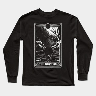 Tarot Card The Doctor - Japanese Pirate Crew Black and White Long Sleeve T-Shirt